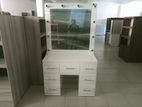 Melamine White Large Dressing Table with Cupboard