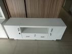 Melamine White Tv Stand with Setup Cupboard 75 "