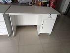 Melamine Writing Table with Cupboard 4 by 2
