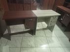 Melamine Writing Table with Cupboard