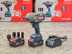 Men 1100Nm Heavy Duty Cordless Impact Gun Wrench Power Tool Kit Battery