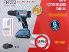 Men Cordless Drill 20V Double Battery With Tool Kit