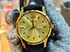 Men's Citizen Leather Strap Watch With Day & Date