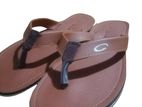 Mens Leather Brown Slippers