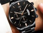Mens Watches Luxury Stainless Steel Quartz Wristwatch