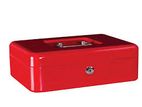 Metal 12 Inch Cash Box Red Color..