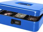 Metal Cash Box (10 Inch) Key Lock Blue