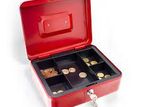 Metal Cash Box & Jewelry Safe Locker with Plastic Coin Tray Key Lock