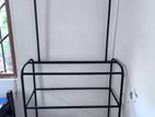 Metal Clothes Rack with Shoe Storage