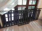Metal Railing with Wooden Top