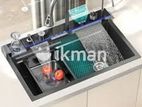 Milano Black Kitchen Sink Stainless Steel 75X46 Whale 6 in 1