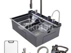 Milano Kitchen Sink Stainless Steel Water Fall Display 75X46