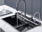 Milano Kitchen Sink Stainless Steel Water Fall Display