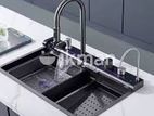 Milano Kitchen Sink Stainless Steel Water Fall Display