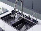 Milano Kitchen Sink Stainless Steel Water Fall Display