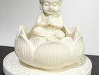 Mini Buddha On Lotus Flower Meditation Statue