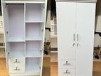 Modern 2D Side 2Drawer Melamine Wardrobe