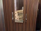 Modern 3 D Dark Camiliya Wardrobe with Mirror