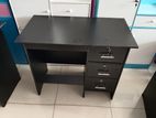 MODERN 36x18” MELAMINE BLK 3DRAWER OFFICE TABLE