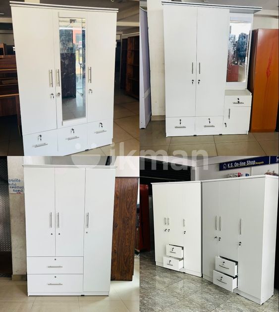 Modern 3D Melamine White Wardrobes for Sale Kottawa ikman