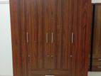 Modern 4 Door King’s Melamine Dark Wardrobe