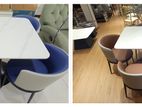 Modern 4-Seater Dining Set – Granite Top + Bucket Chairs A19# 👊
