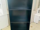 Modern 4x2 Blk Melamine Book Rack