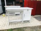 MODERN 4x2 MELAMINE WHITE OFFICE TABLES WITH W/HOLE