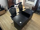 Modern 5x2 Blk 2 Person Workstation Table