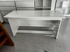 MODERN 5x2FT WHITE MELAMINE OPEN TABLE