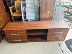 MODERN 65” DOUBLE DRAWER DARK TV STAND