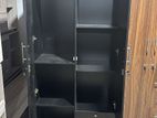 MODERN 6Ft HALF HANGING 2D BLK WARDROBE