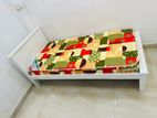MODERN 6x3FT FULLY WHITE SINGLE TEAK BOX BED