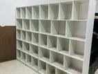 MODERN 6x4 WHITE MELAMINE DESIGN RACK
