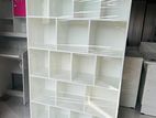 MODERN 6x4FT WHITE MELAMINE DESIGN RACK