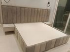 Modern 72 x75 king size cushion bed with 2 bedsides -Li 16