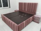 Modern 72 x75 king size cushion bed with 2 bedsides -Li 8