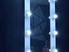 Modern 72x24” White Vanity Mirror with Lights
