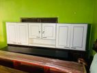 Modern 7ft R/made White Pantry Cupboards