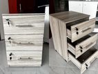 MODERN AMERICAN WHITE 3PCS LOCKABLE DRAWER CUPBOARDS