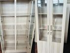Modern American White Below Closed Smart Glass Cupboard