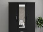 Modern Black Camiliya 3D Wardrobe with Mirror