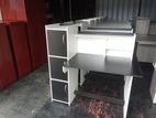 MODERN BLK & WHITE SIDE 3 CUPBOARD STUDY TABLES