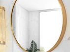 Modern Circle Metal Frame Mirror