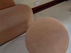 Modern Curved Sofa with Ottomans