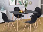 Modern Dining Table Set (1 + 4 Chairs)