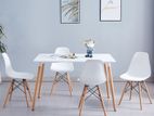 Modern Dining Table Set (1 + 4 Chairs)