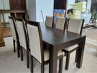 Modern dinning table with 6 cushion chairs-Li 12