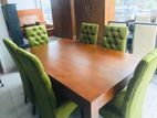 Modern Dinning Table With 6 Cushion Chairs -li 24
