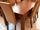 Modern dinning table with 6 cushion chairs- Li 7
